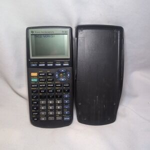 Black Texas Instruments TI 83 Graphing Calculator w/ Cover ~ Tested WORKS!